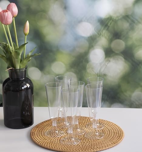 Niesporek Disposable Wine Glasses, 120 Pieces, 150ml Capacity [Japanese Food Standards Certified], Champagne Glasses, Hard Plastic, Red Wine Glasses,