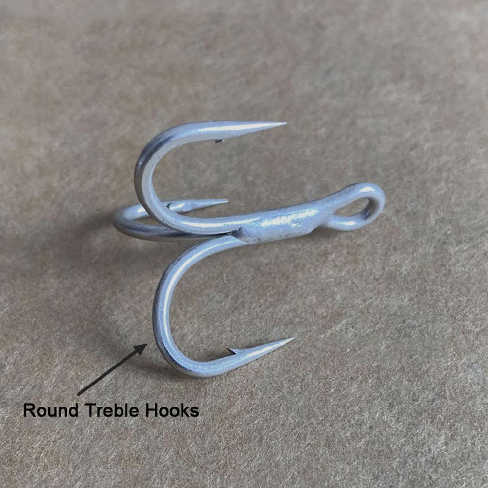 20pcs 6x Treble Hooks Classic Fishing Hooks Strong Sharp Tackle Hooks 8# 6# 4# 2#