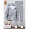 Mens Casual Tracksuit Long Sleeve Hooded Sweatshirt Pants Set Loose Fit