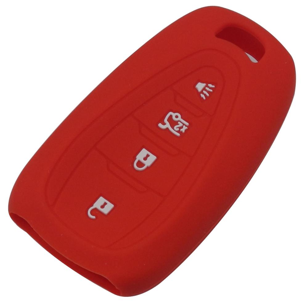 

jingyuqin пульт дистанционного управления 4 кнопки силиконовый автомобильный брелок чехол держатель капота защитный комплект оболочка кожа для Chevrolet Tracker Cruze красный