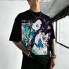 Stylish Casual Black Demon Slayer Shinobu Kocho Anime Print Cotton Short-Sleeve T-Shirt