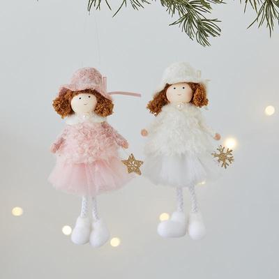 Creative Christmas Angel Mesh Skirt Ornament for Tree Decoration