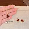 K Real Gold Electroplated Zircon Pony Necklace Earrings New Chinese Natal Year Jewelry Set Light Luxury Temperament Jewelry