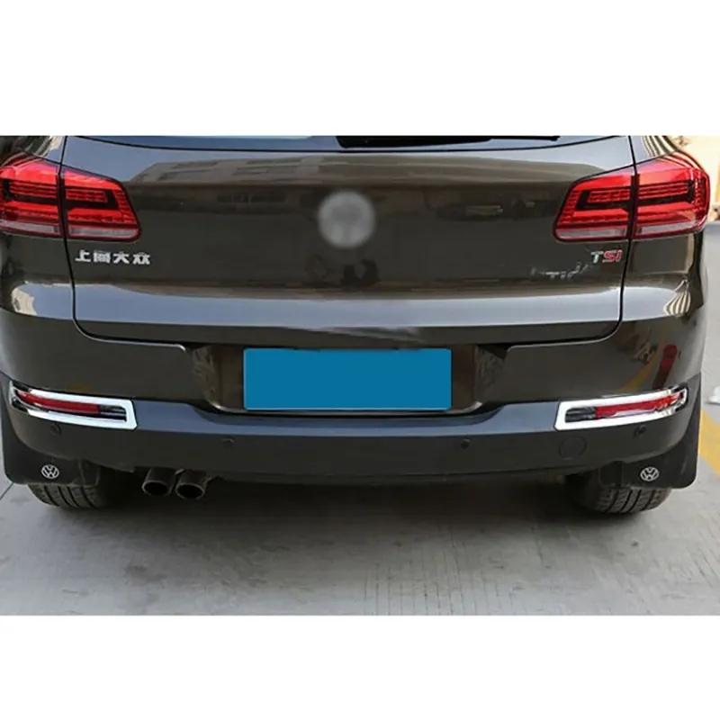 For Volkswagen VW Tiguan 2010 2011 2012 2013 - 2015 ABS Chrome Rear Foglight Cover Fog Light Frame Trims Car Styling Accessories