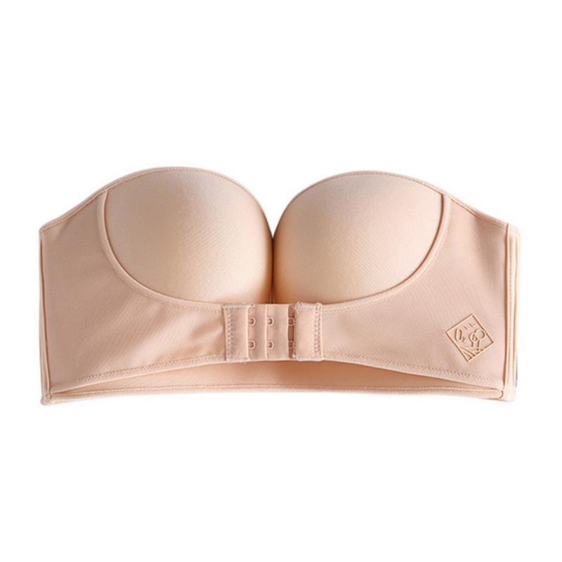 Dame Polstret BH Samle Stroppeløs BH Dame Super Push Up BH Sexy Undertøy Usynlig BH Med Justerbar Skulder Frontlukking BH