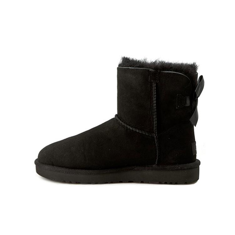 (WMNS) UGG Mini Bailey Bow II Classic Fleece Lined Black Women s 1016501-BLK EU 36