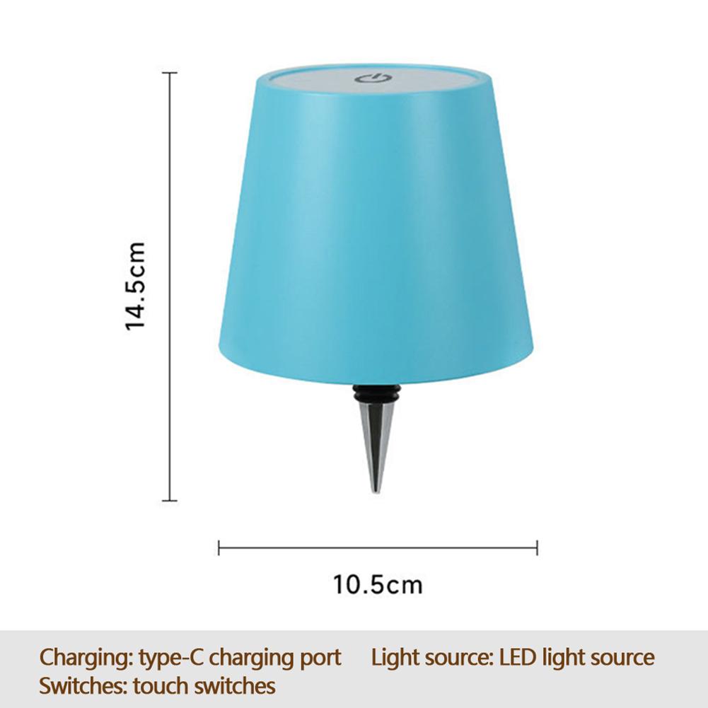 Wireless Bottle Lamp Touch Control LED Wine Bottle Base Rechargeable Vases Led Light Bar Dining Mushroom Lamp Home Room Decor
