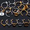 10pcs Adjustable Open Finger Ring Setting Stainless Steel 4mm 8mm 12mm Round Blank Ring Base Bezel Cabochon DIY Jewelry Making
