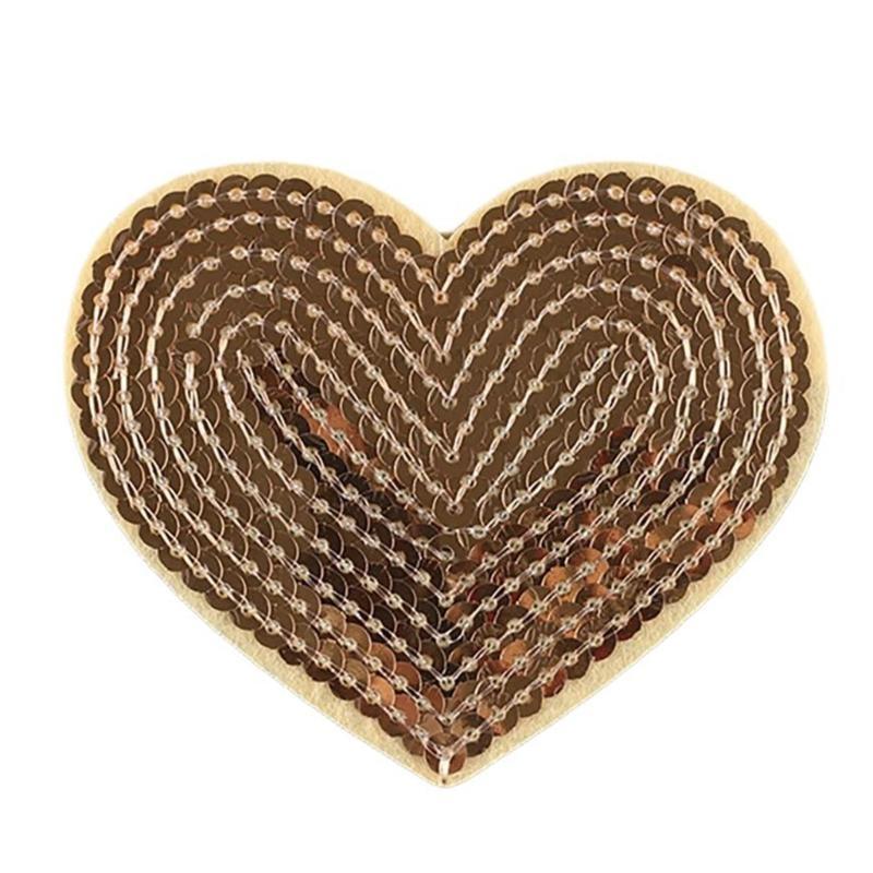 652F 10 Pcs Heart Iron on Patches Heart Patches Sewing on Applique Embroidered Patches for Clothes Bag Coat