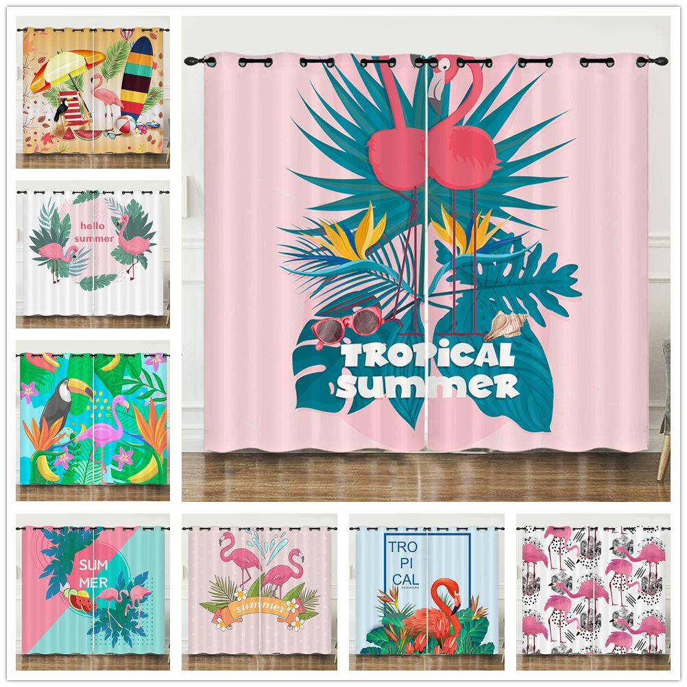 Curtain Cartoon Animal 3D Digital Printing Blackout Curtain Punching