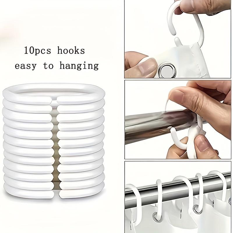 1 Piece Red and White Star Bathtub Shower Curtain, Waterproof Anti-mould Anti-translucent Bathroom Partition Curtain, Public Bathroom Shower Curtains