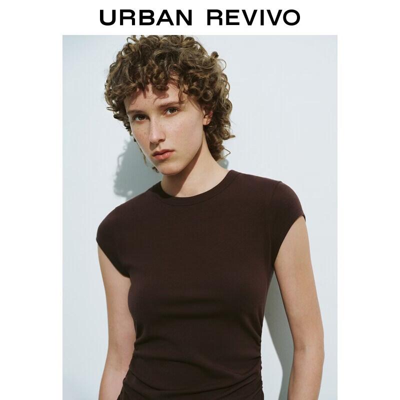 UR Women's Simple Pleated Short Sleeve Dress