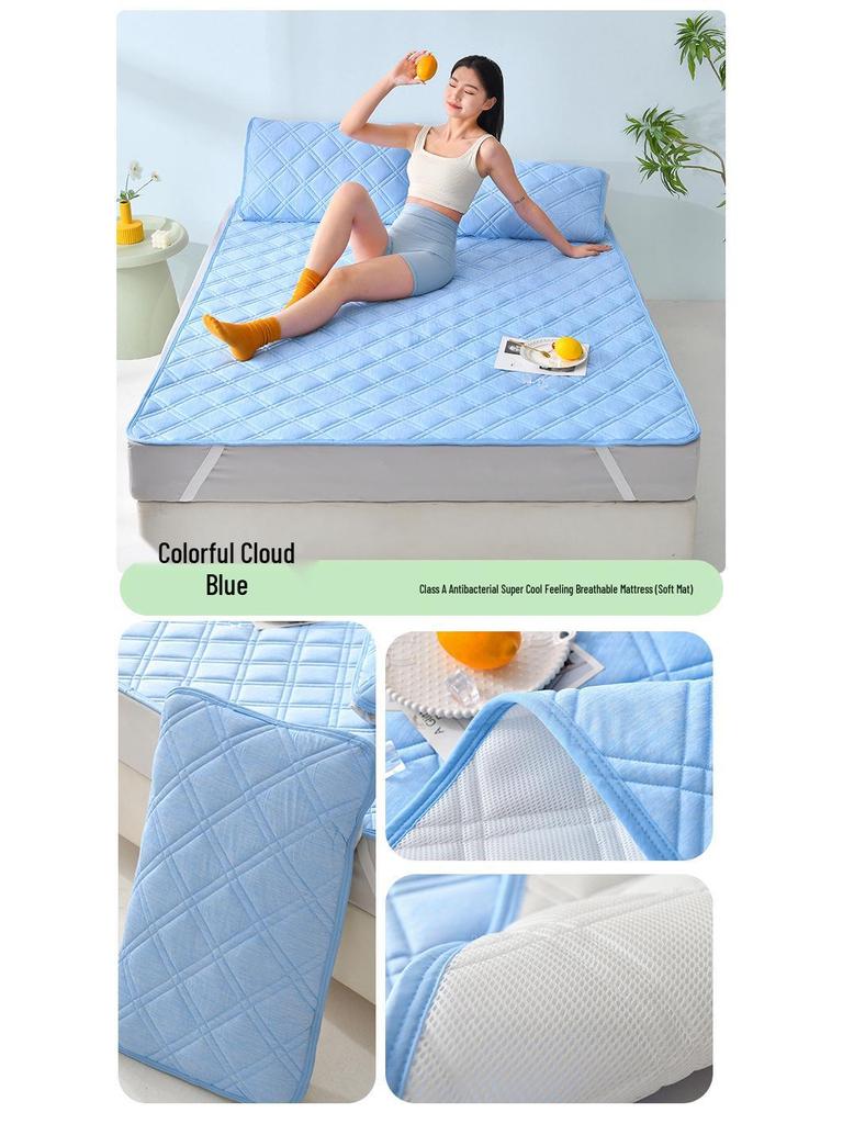 Breathable Cooling Mattress Mat - Soft, Machine Washable Summer Bedding (1.5m/1.8m)