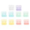 10Pcs Mini Transparent Folder with Push Clip Office Organizer for Organizing