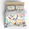 Colorful Abstract Star Brush Strokes Bedding Set for Kids Luxury Gift 3pcs Digital Print Comforter Set Soft Comfortable