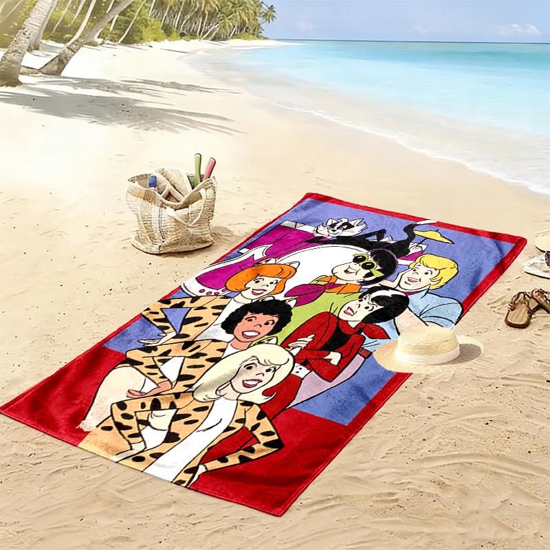 Josie and the Pussycats 2D Flat Print Beach Towel, Large Soft Quick Dry Towel for Beach Camping SwimmingXSTJ0915467