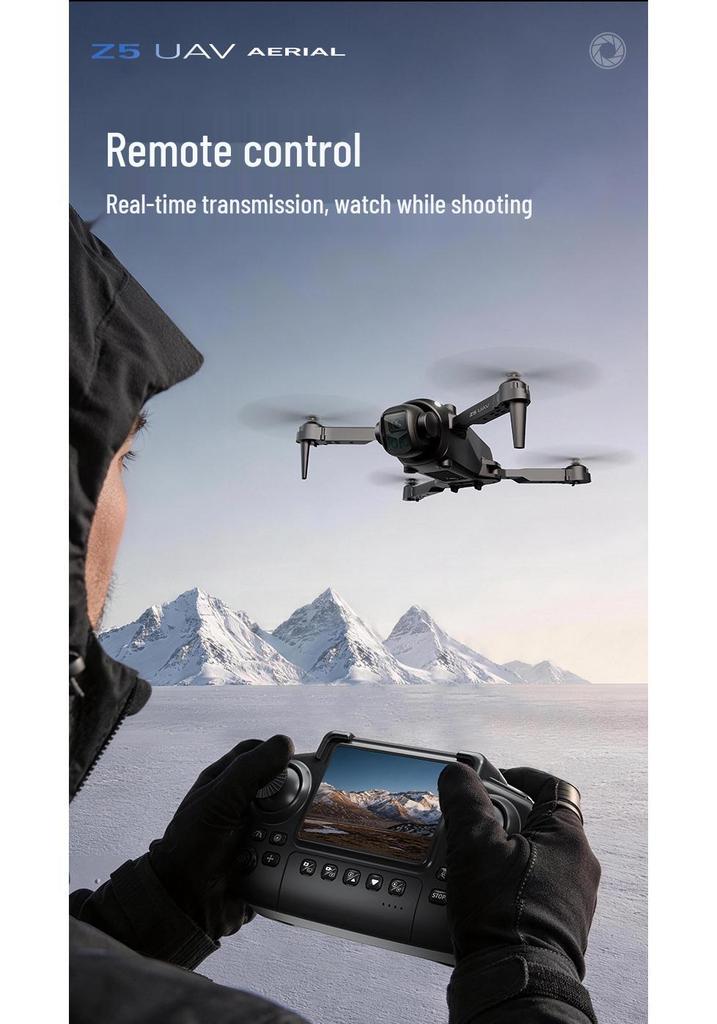 New Z5 Drone: Dual Camera, Screen Remote, Optical Flow, Altitude Hold, Long Battery, HD Aerial Photography.