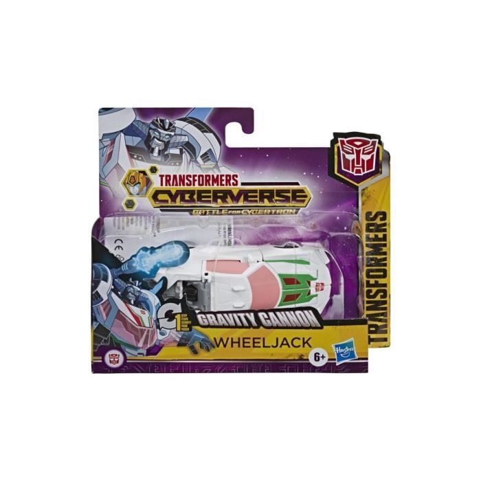 Transformers Cyberverse 1-stegsväxlingsrobot actionfigur med hjuljack