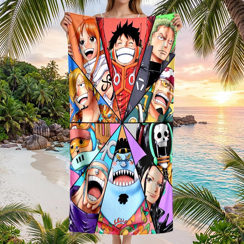 One Piece Fashion Beach Towel: Ideal for Summer Adventures Soft, absorbent and quick drying suitable for swimming and bathing
