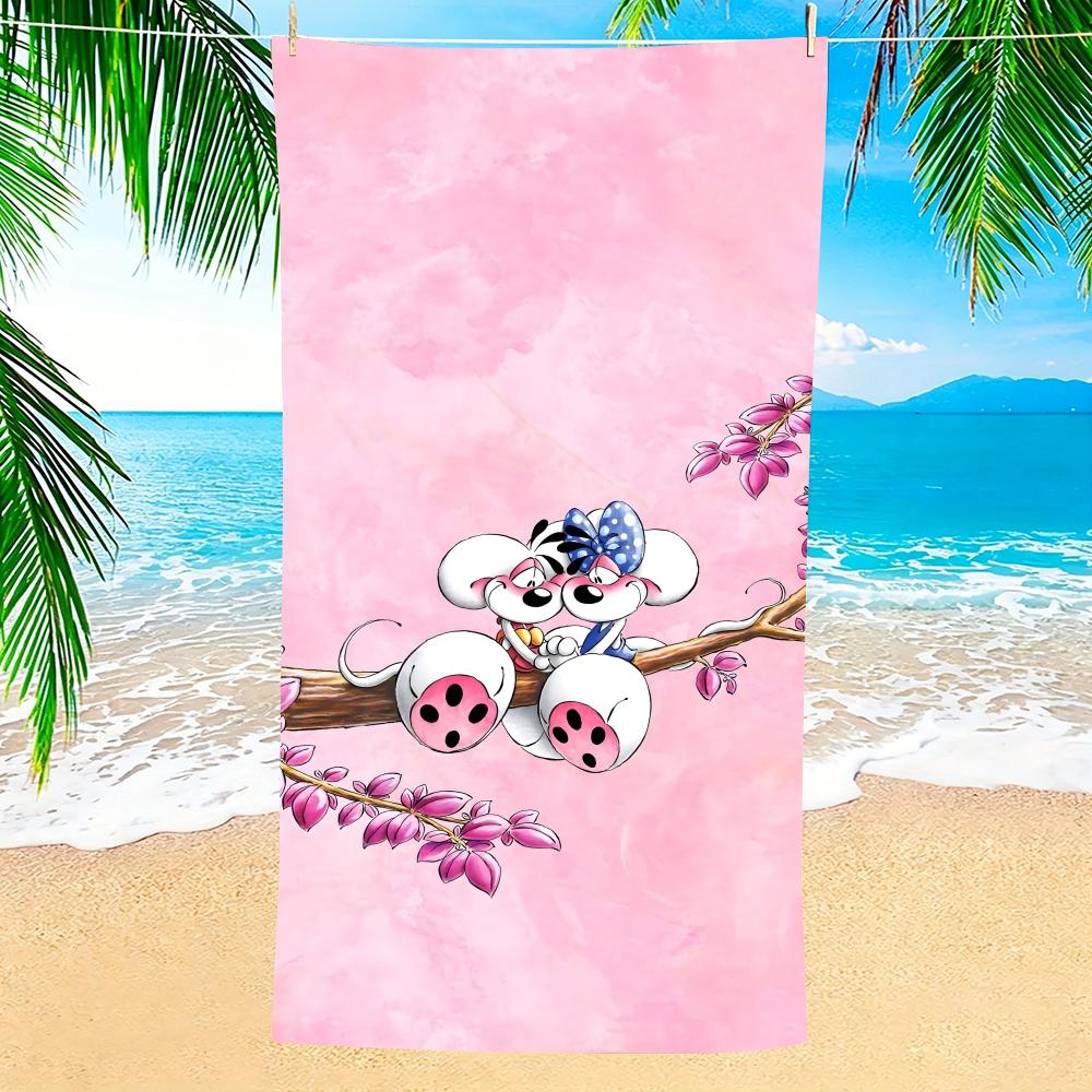 Cartoon Diddl Mouse Soft Pool Gift for Travel Gym Shower Camping Quick Dry Sports Large Beach Towel