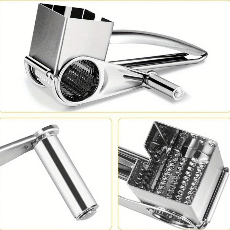 Handheld Stainless Steel Rotary Cheese Grater Kitchen Tool Garlic Carrot Cutter Slicer Shredder Grinder