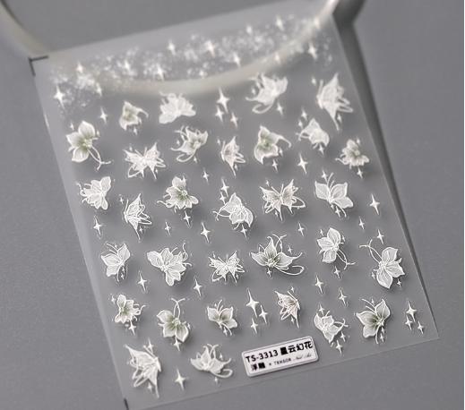 1pcs 5D Bronzing Star Moon Nail Art Stickers Luxury Gold Silver Adhesive Slider Press on Nail Decoration Decals Accessories DIY