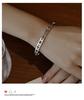 Gold Plated Titanium Steel Roman Numeral Bracelet for Women - Korean Style Fashion Couples' Accessory
