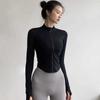 Sports Tops for Women, Long-Sleeved T-Shirts, Tight-Fitting, Short, Slimming, Sexy Fitness Jackets, Running Design, Trendy and Versatile