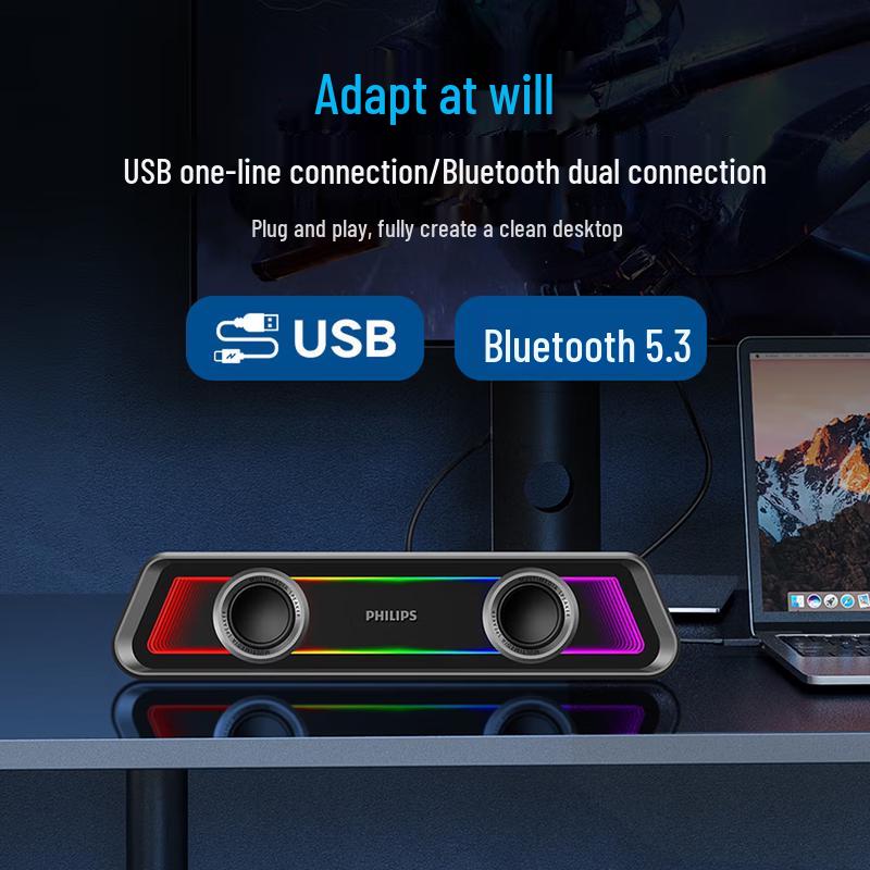 Philips SPA4600 Wireless Bluetooth Gaming Speaker with RGB Ambient Light (CN Version)