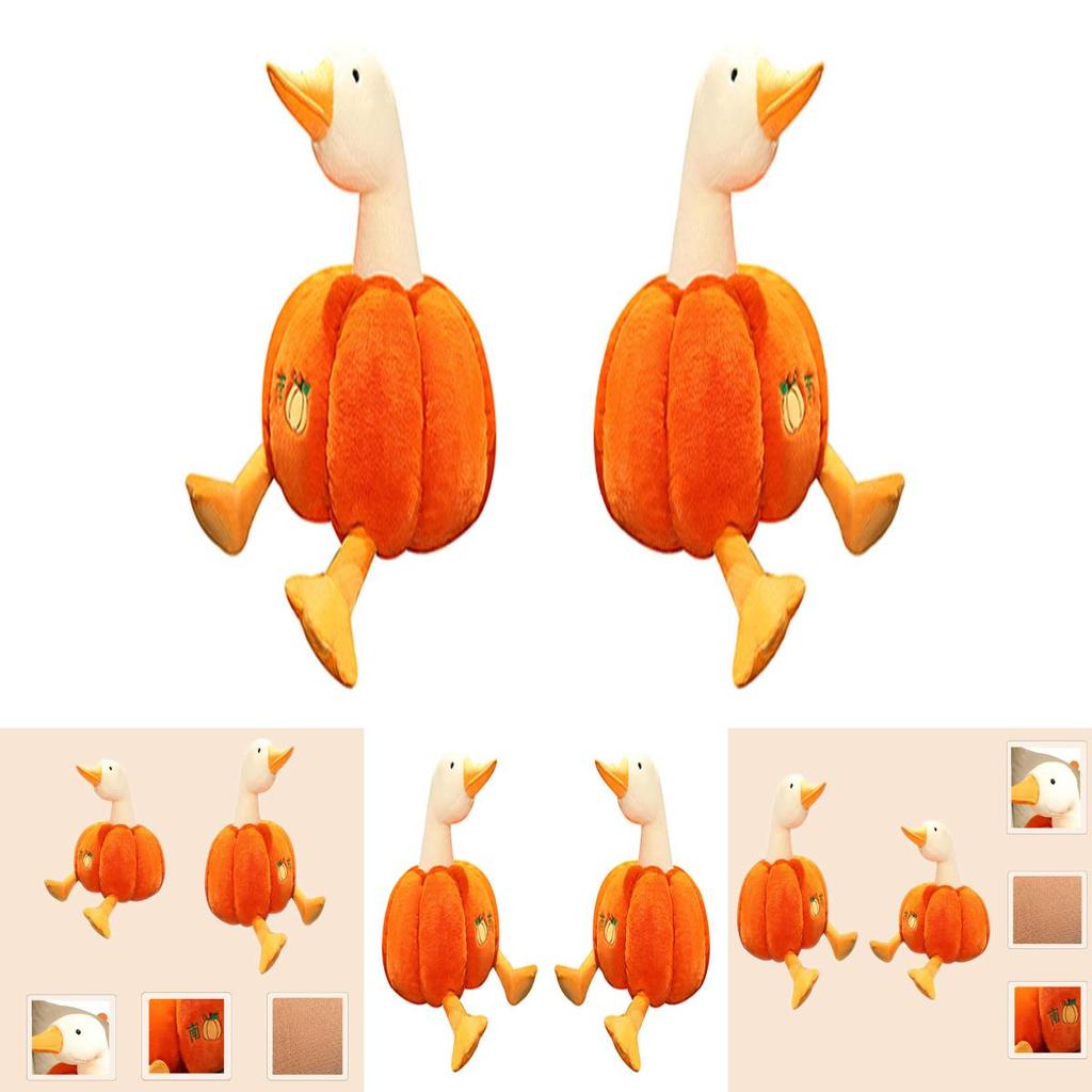 Pumpkin Duck Plush Toy Cute Gift For Kids And Animal Lovers