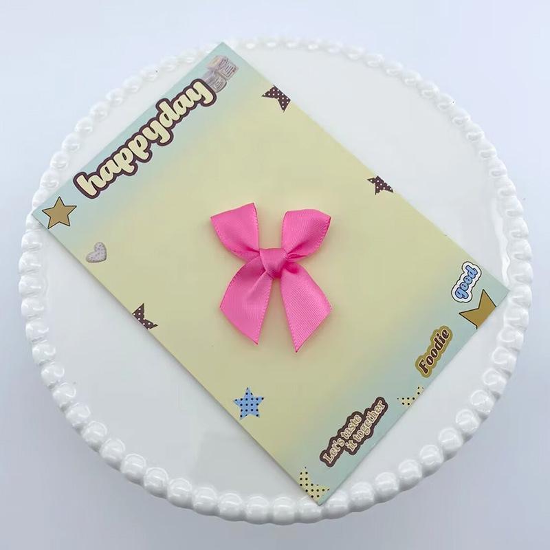 1.5cm Single-Sided Handmade Polyester Bow for Doll Plush Gift Box, Clothing, or Hair Accessory