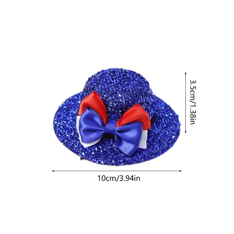 Glittered Bowler Hat Top Hat Julycostume Hair Clip Julycostume Top Hat Hairpin