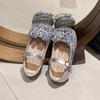 Kinder Lederschuhe Luxus Strass Mädchen Flache Schuhe Flach Hochzeit Party Vielseitig Kinder Freizeit Anzugschuhe Rutschfest