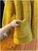 Women's Winter 2025 Soft Yellow Lambswool Coat - Loose, Thick, and Fluffy