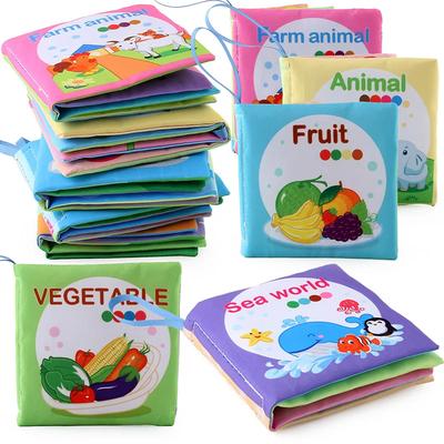 Non-Toxic Baby Soft Cloth Book For Newborns 0-12 Months 3D Book Animal Family Cognitive Montessori Early Educational Toys For Kids Gift