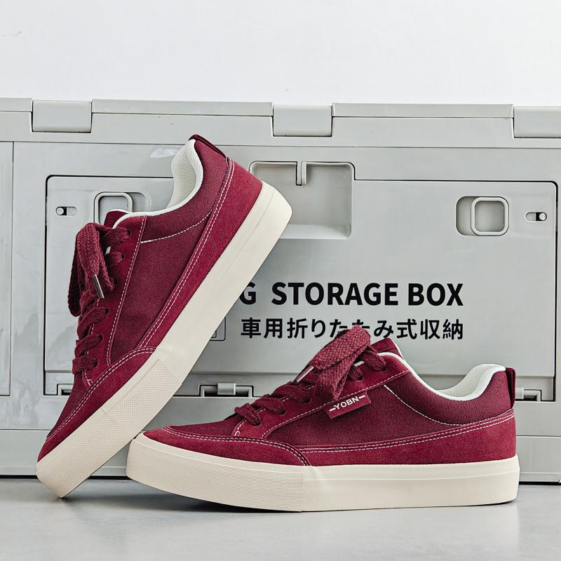 Men's Skateboard Shoes Summer Student Versatile Comfortable Anti Slip Casual Shoes Breathable Youth Wear-resistant Solid Color