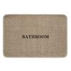 Home Washroom Linen Woven Non Slip Foot Mat Toilet Door Water Absorbent Dirt Resistant Fall Prevention Floor Mat