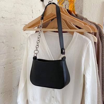 Schwarze Baguette-Taschen Ring Damen Schultertaschen Achseltasche Umhängetasche für Damen Designertaschen Geldbörse und Handtaschen
