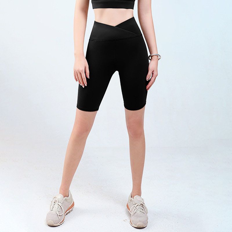 Yoga Pant Belt Pants Pocket Peach Hip Fitness Pants Women s Fashion High Waist Pocket Hip Raise Skinny Outwear Cargo Pants Black [Waist-Crossed] L