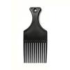 Colorful Anti-Static Plastic Hair Comb Set for Salon & Men's Styling, Including Fork Comb and Hairpin.