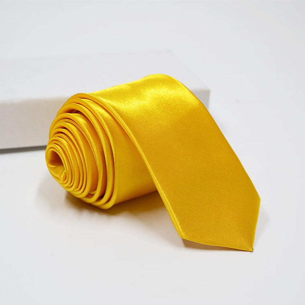 Monochrome Tie Solid Color Narrow Tie 5Cm Men'S Satin Hand Tie