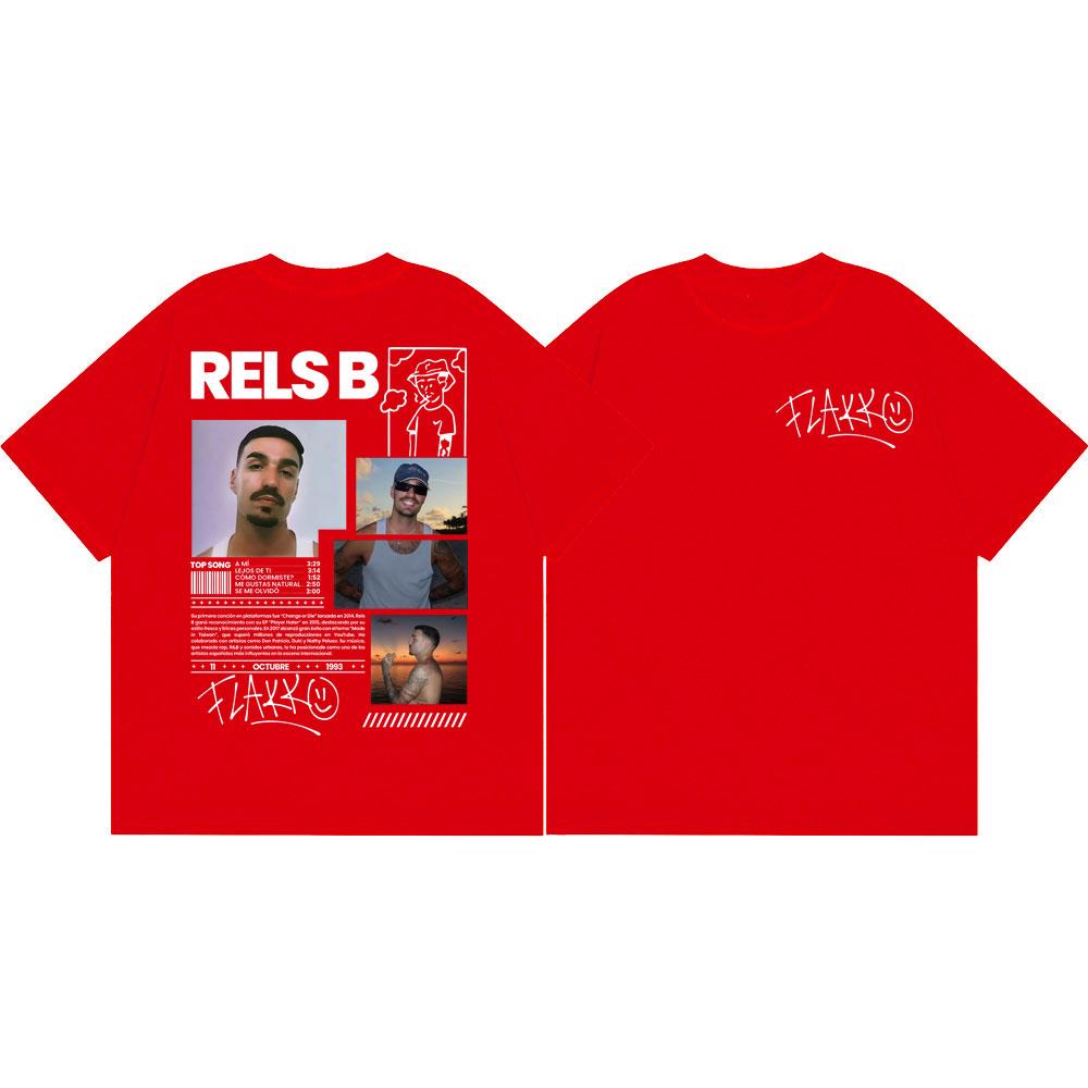Rapper Rels B Album Merch Tshirt Unisex Unisex Clothing Hip Hop Fashion Short Sleeve Tshirts High Quality Cotton Oversized T Shirt
