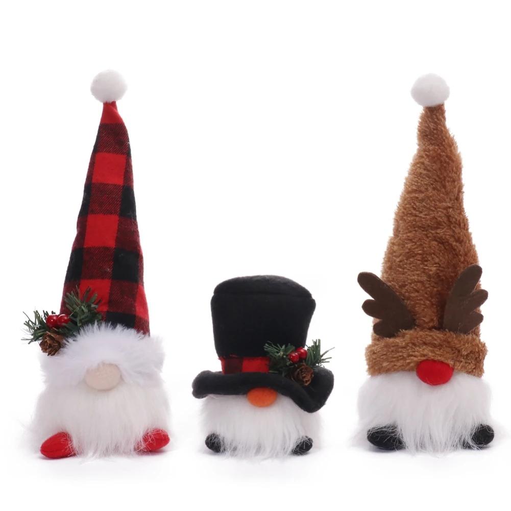 

3PCS/Set Christmas Glowing Gnome LED Christmas Faceless Doll Merry Christmas Home Decoration New Year Gifts