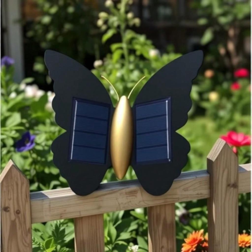 LED Solar Butterfly Wall Night Light Outdoor Waterproof for Garden Courtyard Fence Stairs Pathway Balcony Courtyard Decoration