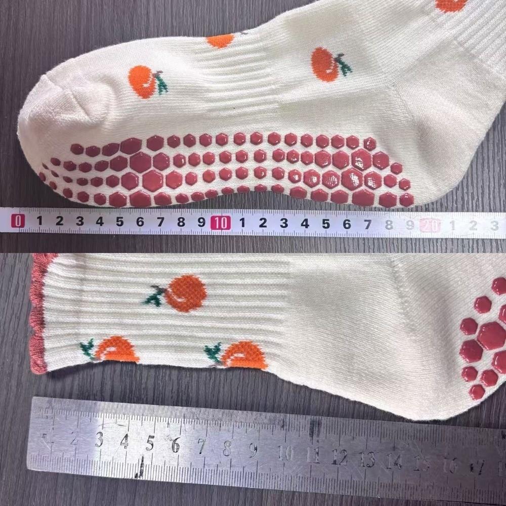 Non-Slip Yoga Socks Cartoon Embroidery Floor Socks Professional Pilates Socks  for Women