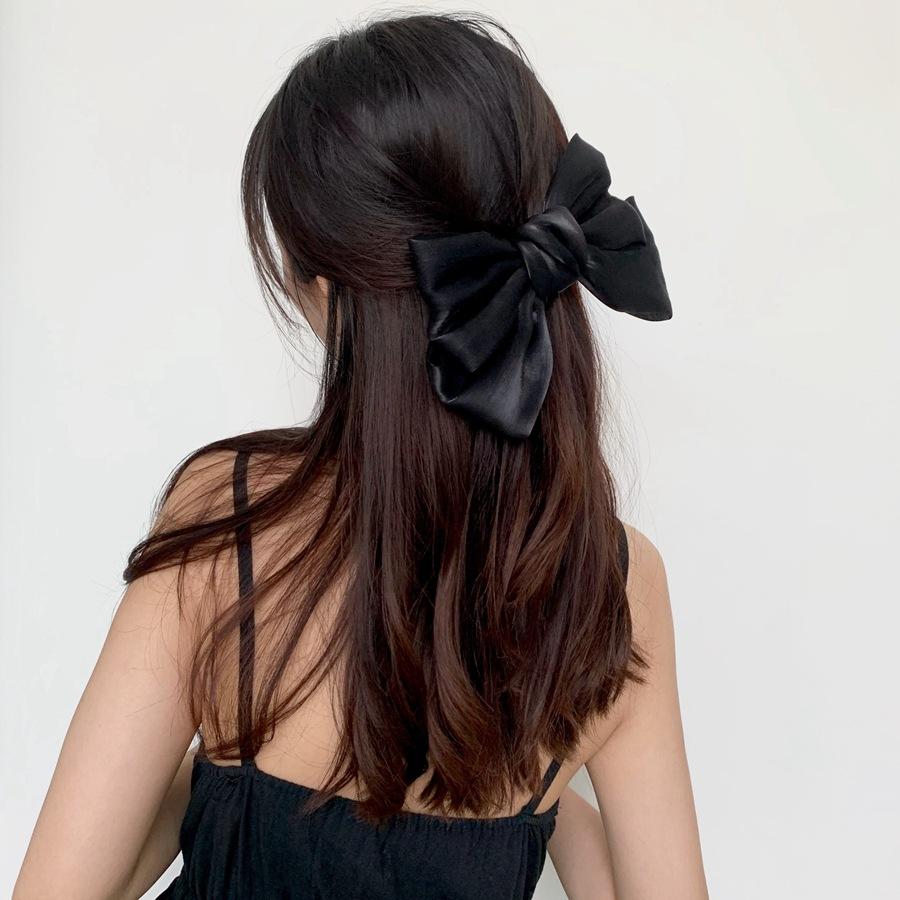 Large Bow Clip for Back of Head, Nature Style Hair Clip with Ribbon, Japanese INSPIRIED Side Clip, Fairy Hair Accessories for Women