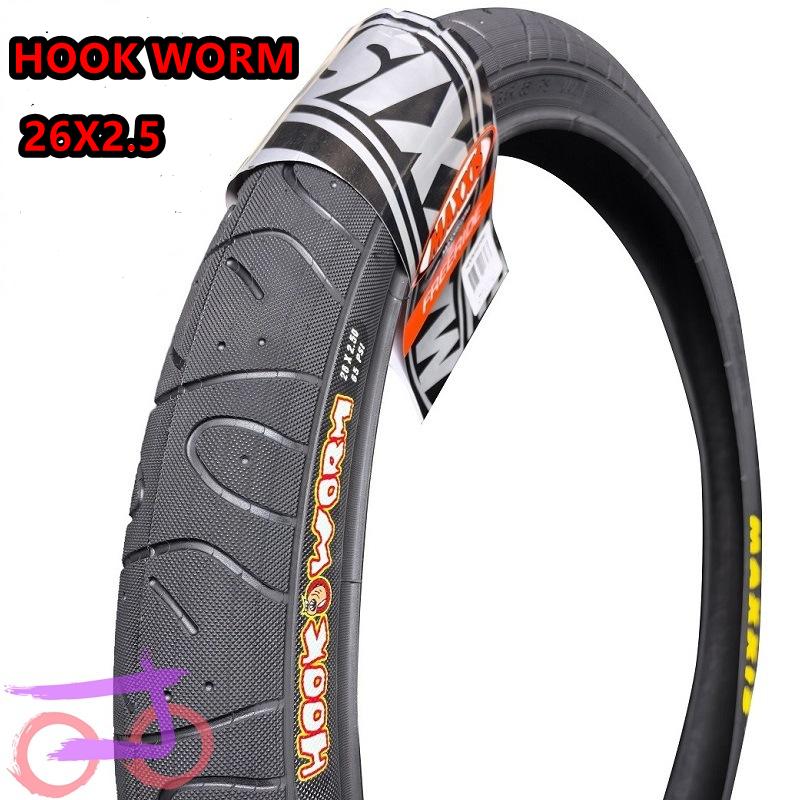 Anvelopă Bicicletă BMX MAXXIS Hookworm 26 X 2.5 cu Talon de Sârmă Clincher pentru Street Park Vert Flatland Mărimi 24 26 27.5 29