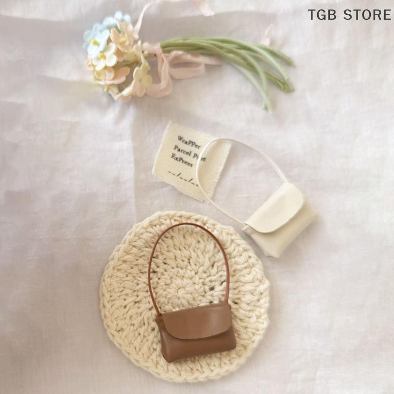 Doll PU Leather Handbag Lady Leather Bag Purse Accessories New 15-17cm Doll Decoration Pretend Play Toy