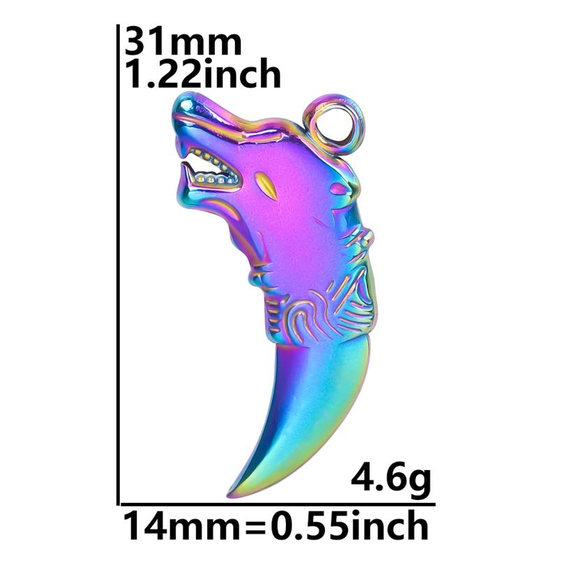 5pc Fashion Love Evil Eyes Colorful Stainless Steel Pendant Handmade Pendants Necklace Materials DIY Sword Accessories Findings