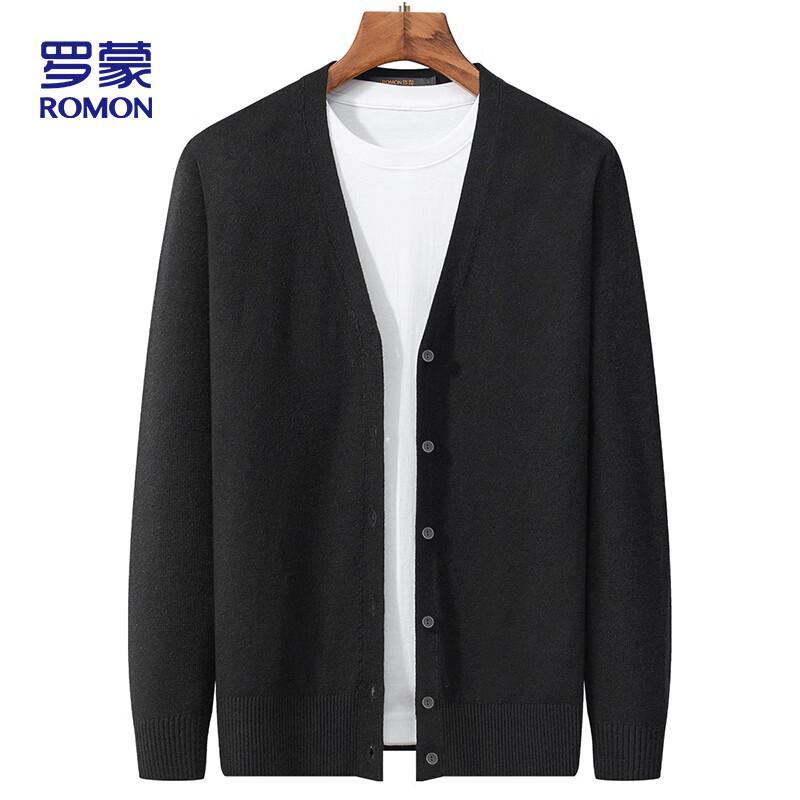 Luomeng Men's V-Neck Knit Cardigan Sweater XR333